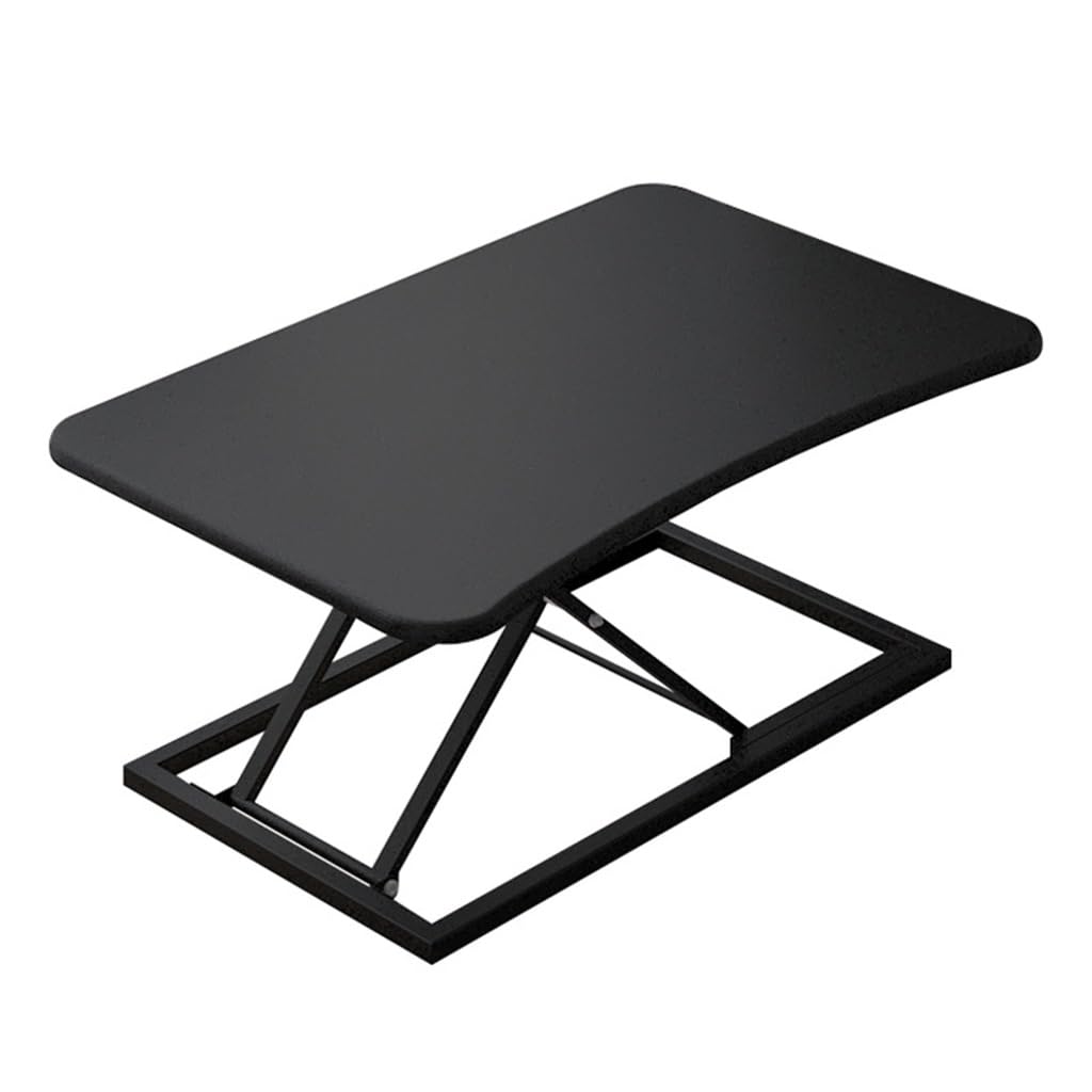 MYUYEE Height Adjustable Standing Desk Converter, Ergonomic Tabletop Workstation Monitor Riser For Laptops And Monitor Riser (Black)