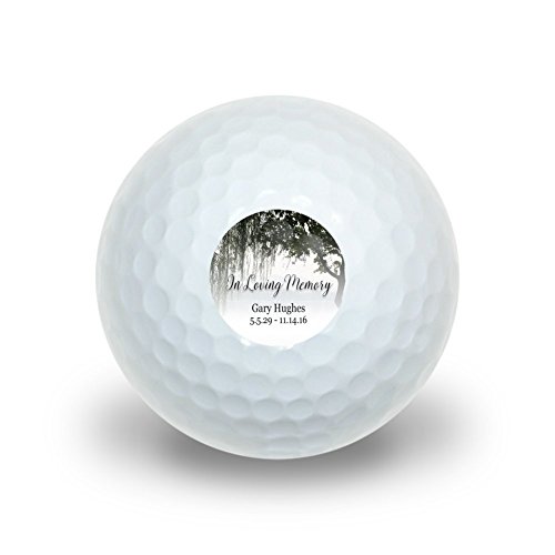 Graphics and More Personalized Custom in Loving Memory Willow Tree Memorial Novelty Golf Balls 3 Pack