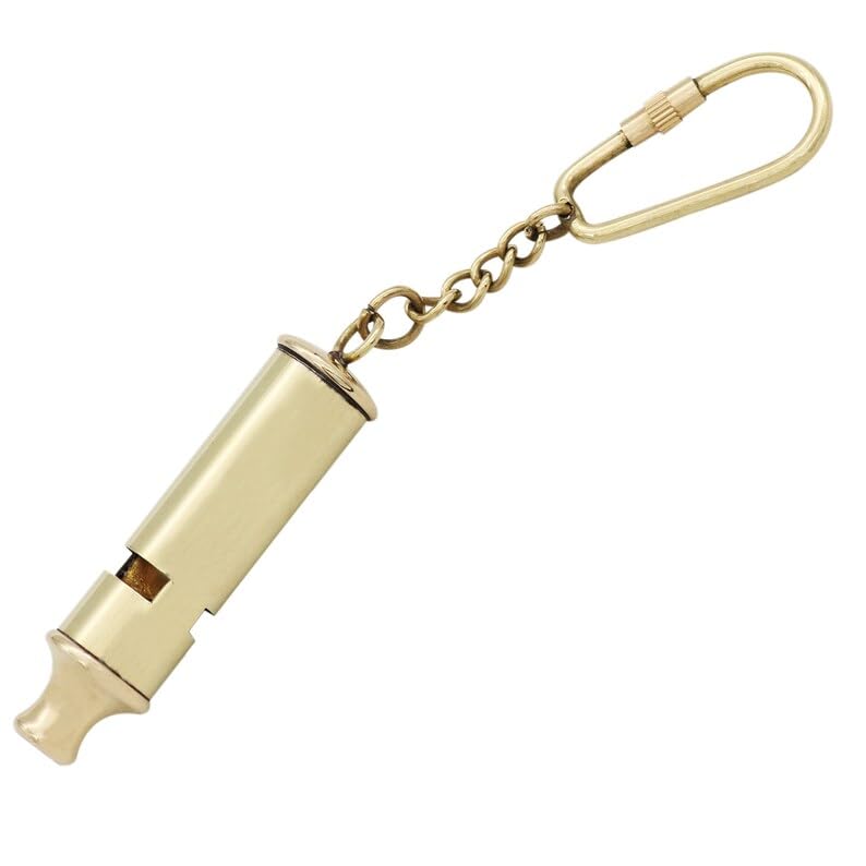 ART N CRAFT Marine Solid Brass WHISTLE Key Chain from Brass Blessing