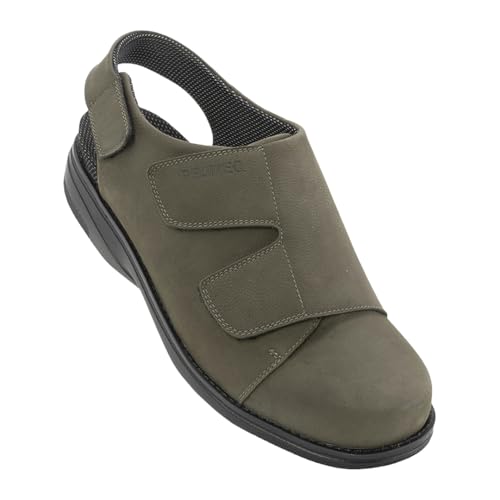 Image of DC2 Ancona Diabetic Sandals for Men | High Adjustability | Wide Fit | Seamless Lining | Genuine Leather Diabetic Footwear | Neuropathy Footwear