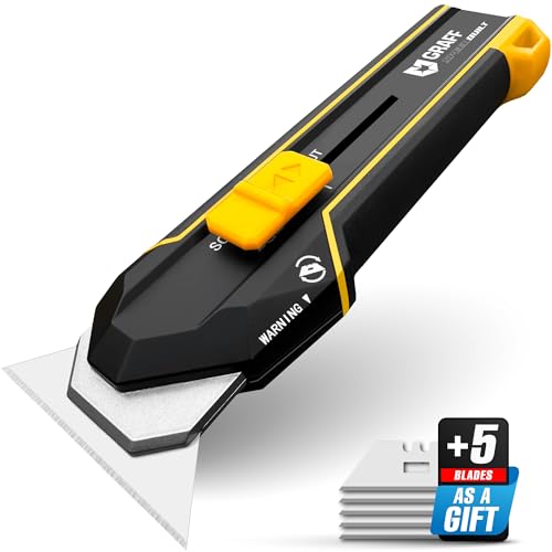 Scraper Utility Knife 4-in-1 Heavy Duty – Retractable Box Cutter,
