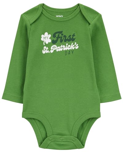 Carter's baby-boys Bodysuits 119g163 (Green First, 18 Months)