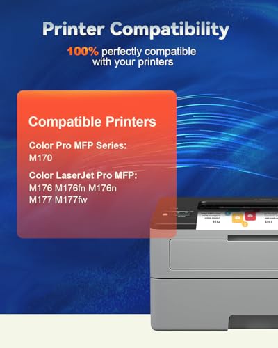 Toner 130A Kompatibel für HP CF350A CF351A CF352A CF353A Tonerkartuschen für HP Color LaserJet Pro MFP M176n M177fw Toner , 130A Schwarz Cyan Gelb Magenta, 4er-Pack