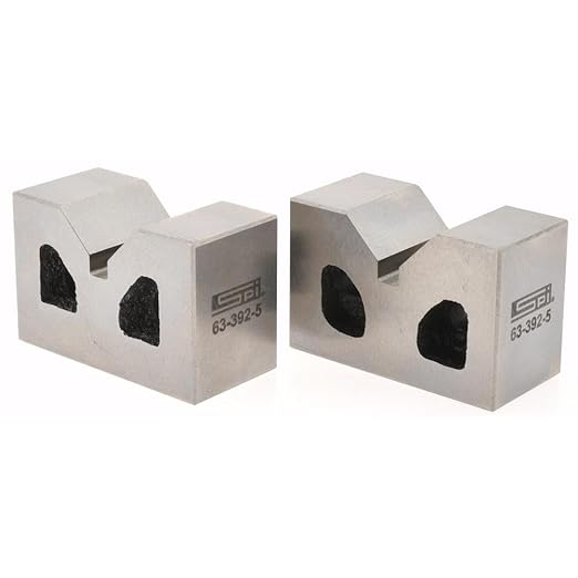 SPI 63-392-5 Cast Iron 90° V-Block Pair: 3/4" Capacity, 2" L x 1" W x 1-1/4" H