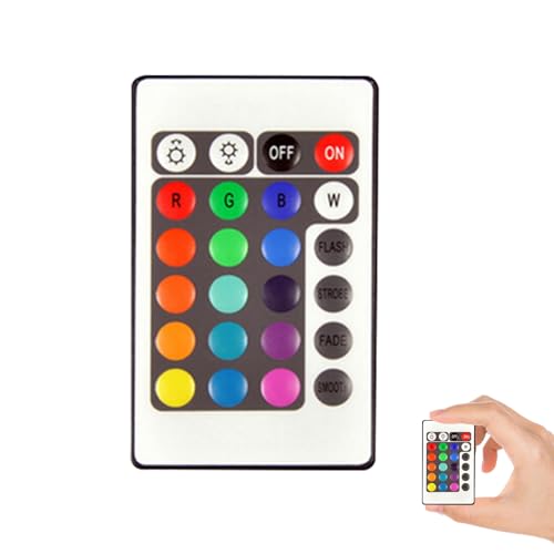 Image of balacoo Led Remote Controller for SMD 5050 RGB Strip Lights with 24 Keys Ir Wireless Brightness and Color Adjustment 1.96X1.37X0.86 Inch