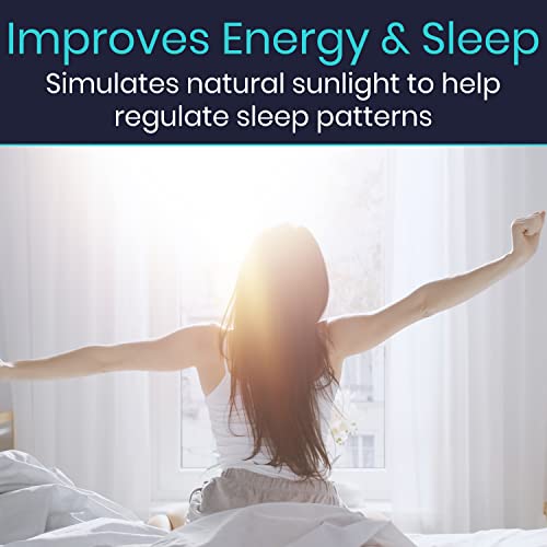 Vive Lâmpada de terapia de luz – Lâmpada solar sem UV de 10.000 lux – Luz solar artificial LED – Luz