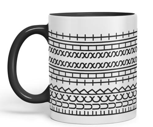 Vixar Fuck This Shit Mug Hidden Message Funny Adult Humor Sarcastic Gift Ceramic Coloured Mug Cup for Tea Coffee Hot Brew 330ml 11Oz Gift BW (Black)