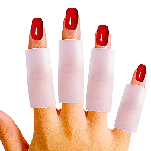 Footsihome Gel-Fingerbandagen, 10 Stück, zuschneidbare Gel-Röhren für Polster Hühneraugen, Blasen, Schwielen, Zehen und Finger Cover