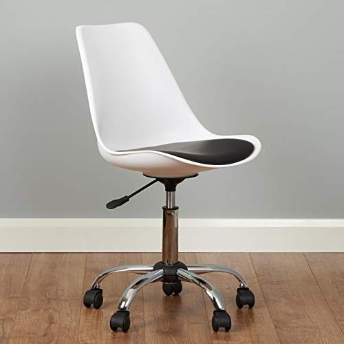 Image of Modern Guest Chair (Metal, Black & White)