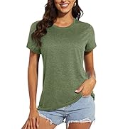 MAGCOMSEN Women's Short Sleeve Quick Dry T-Shirts Wicking Moisture Workout Athletic Running Shirts