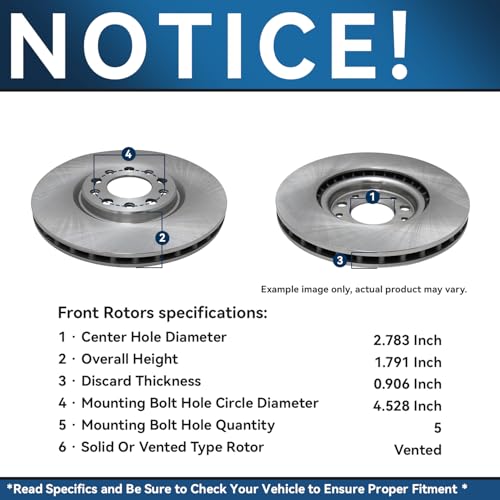 Image of Detroit Axle - Brake Rotors for Chevy Malibu Equinox Buick LaCrosse