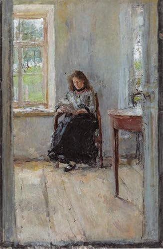 Tableau Impressions d'art Mural Fenêtre Serov : Finition Prestige Vintage en 60x90cm