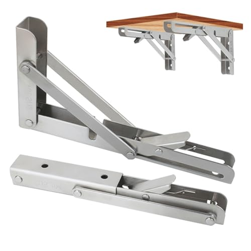 Supports d'étagère pour table murale en acier inoxydable 10 pouces