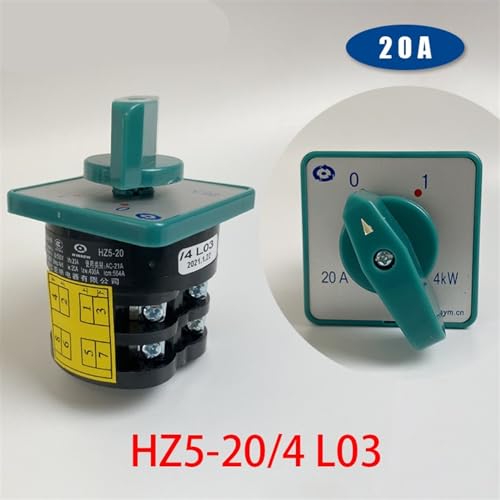 Interruptor de leva HZ5-20/4 L03 con selector rotatorio universal de 20A y dos posiciones 2
