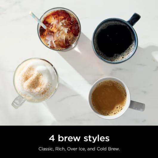 Miniatura 8 de Ninja - Cafetera de café caliente y helado en cápsulas o molidos de una sola porción con infusión rápida en frío, 4 estilos de preparación, diseño