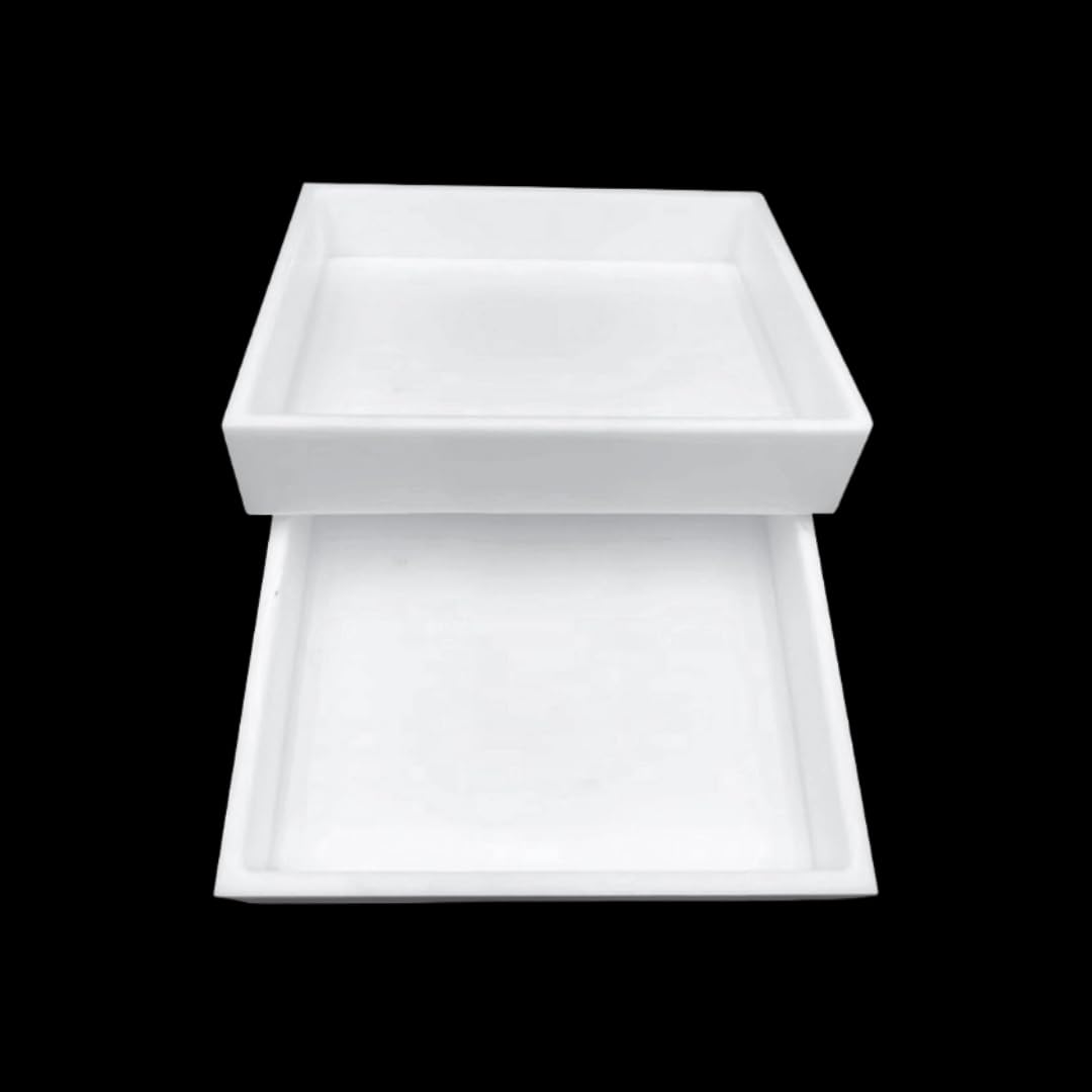 Cápsulas de evaporación cuadradas de PTFE - Bandejas de teflón de 15 mm de profundidad for uso en laboratorio(90x90x15mm)