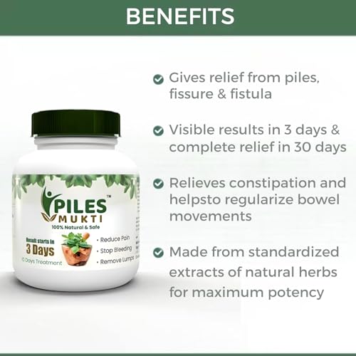 Image of Sogo Teleshopping Piles Mukti Capsules | Effective Relief from Bawasir Pain, Discomfort, Burning, Itching | Ayurvedic Piles Medicine |Approved by Ministry of Ayush, Govt. of India (10 Days Course)