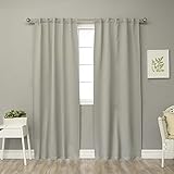 Best Home Fashion Closeout Thermal Insulated Blackout Curtains - Back Tab/Rod Pocket 40W - (Set of 2 Panels) (40' W x 84' L, Dove)