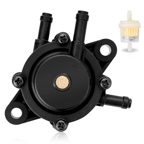 Fuel Pump with Fuel Filter Compatible with Kohler 17HP-25HP Briggs & Stratton John Deree Honda Kawasaki Yamaha Small Engine Lawn Mower Tractor Replace# 491922 691034 LG808656 M145667 16700-Z0J-003