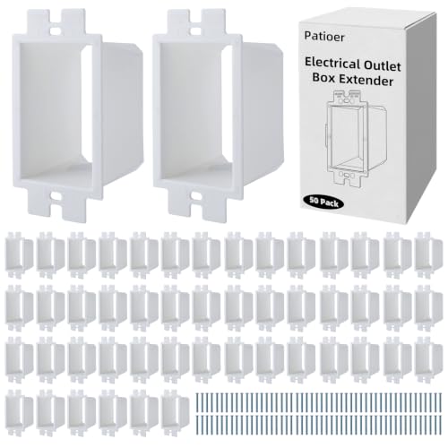 Rallonge de boîte de prise électrique pour interrupteurs et prises GFCI blancs BE1 x50