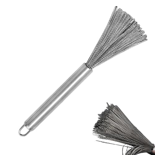 Arandela de Acero Inoxidable: lavandería de Metal, Lana de Acero de 20 cm Wäscher - Cepillo de Descarga Robusta con Mango ergonómico para ollas y Platos de Limpieza, Ideal para Cocina, Superficies de