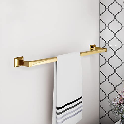 Image of Design House 533273 Millbridge Classic 24-inch Towel Bar for Bathroom Bedroom Closet or Kitchen Polished Brass
