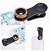 Universal 3in1 Cell Phone Camera Lens Kit for Smartphones Including - Fish Eye Lens / 2 in 1 Macro Lens & Wide Angle Lens/Universal Clip/Carry Pouch/Microfiber Cleaning Cloth