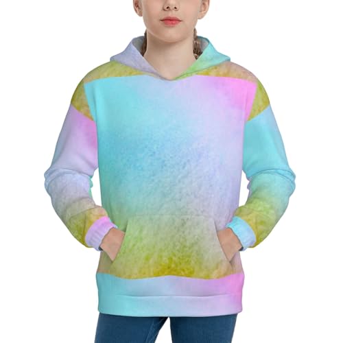 Colorful Wavy Abstract Kid Hoodies Boys Sweatshirts Girls Pullover with Pocket