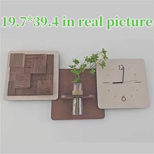 Reloj de pared decorativo 3D con florero y arte de pared miniatura 6