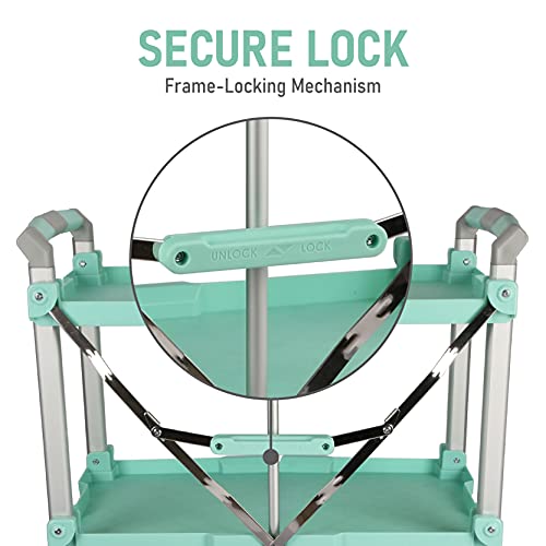 Olympia Tools 89-353 Pack N Roll Collapsible Service Cart, XL, 300LB Capacity, Teal