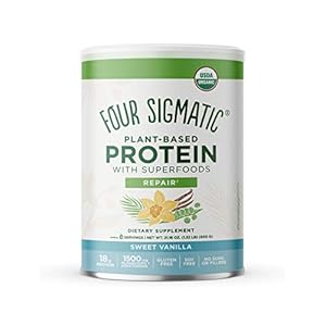 Four Sigmatic Organic Plant-Based Protein Powder Sweet Vanilla Protein with Lion’s Mane, Chaga, Cordyceps, and More…