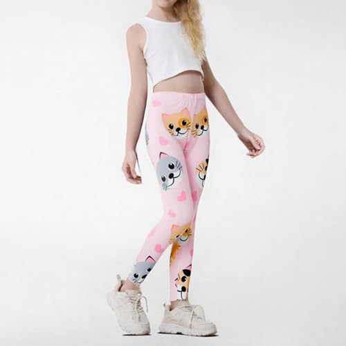 8 Pack Girls Printed Leggings Yoga Pants for Kids Full Length Stretchy Cute Leggings in 3-10 Years2