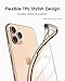 DTTO Compatible with iPhone 11 Pro Case, Slim Fit Clear Soft TPU Cover Case with Metal Luster Edge for 2019 iPhone 5.8 Inch-Gold