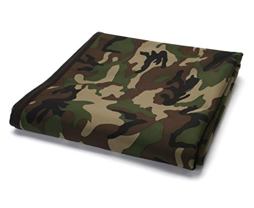Ruth&Boaz ”CAMO" 迷彩 柄 ナイロン/フリース リバーシブル 大判 ブランケット ウッドランド (148cm x 208cm) (Woodland, Large)