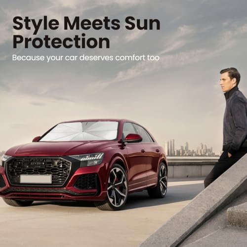Image of Neodrift 'Sunbrella' Windshield Car Sunshade (Heat, UV Protection & UV Block Umbrella)(for SUV & Sedan Only)