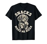 Photo Gallery dachshund snacks make me nicer funny dog citazione maglietta Photo Gallery dachshund snacks make me nicer funny dog citazione maglietta
