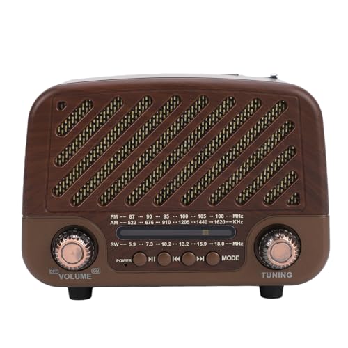 Radio vintage portátil FM AM SW Jectse altavoz retro recargable batería 1200 mAh para coche