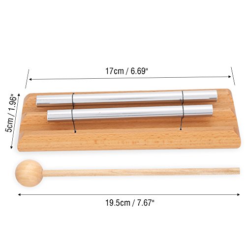 2 Tone Percussie-instrument met Mallet Staal Hout Muziek Klaslokaal Benodigdheden Meditatie Chimes Muzikale Educatie Gereedschap voor Kinderen Kids Toddle - Image 4