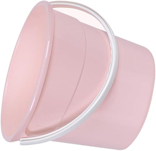 Amosfun Cubo de agua de plástico Cubo de plástico con asa Cubo de agua redondo Cubo de baño Contenedor de agua para acampar Viajes Playa Accesorio