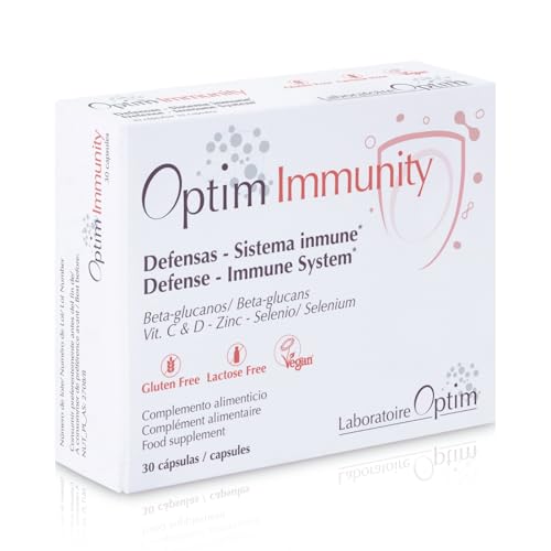 Optim Immunity – Immun-Komplex für natürliche Abwehrkräfte – Immunsystem stärken – Vitamin C & D3, Zink, Selen & Beta-Glucane – Veganes Nahrungsergänzungsmittel – 30 Kapseln