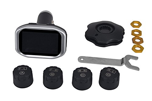 B-Qtech Tire Pressure Monitoring System Wireless TPMS Monitor with 4 External Sensors Cigarette Lighter Plug Adjustable Display Angle (TPMS)