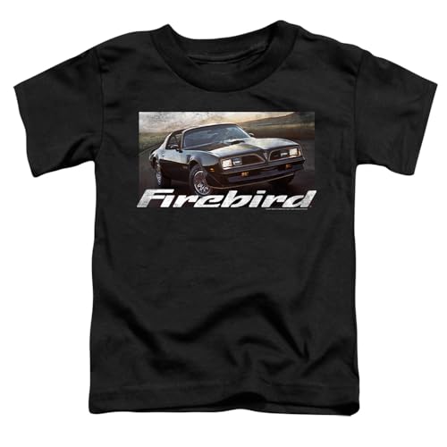 Pontiac Firebird 76 Kids T Shirt (4) for Toddler Boys and Girls, Black2