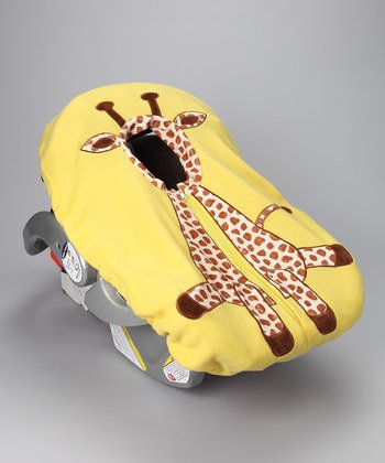 Infant Car Seat Fleece Cover - Giraffe Design