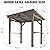8x6 FT Wood Grill Gazebos, BBQ Wooden Gazebo with Hardtop Sloping Steel Roof, Wood Outdoor Gazebo Pavilion with 2 Side Storage Shelves,Cedar Frame Patio Gazebo for Barbecue, Garden, Deck (Grey)