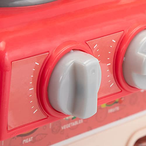 Kitchen Toy Set, 42 Pcs Cooking Toy Set Kids Grill Playset Interactive Bbq Toy Set For Kids Super Chef Kitchen Pink #TOP5