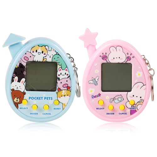 NHQZ Mascota Digital Virtual, Juego Llavero Digital de Mascotas para Mascotas, Juguetes Digitales Virtuales Juguete Animal, Juguete, 2 Piezas