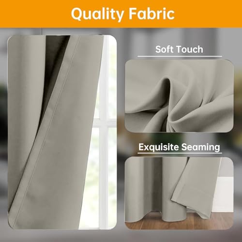 Room Divider Curtains Flexible Ceiling Tracks set Curtain track Ceiling Mount Blackout Curtain for Living Room Bedroom Ceiling Curtain Rod Privacy Dividers Panel W150xH84 Light Grey Drape&Black rail