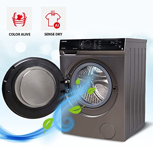 Image of TOSHIBA 11 /7 Kg Inverter Fully Automatic Front Loading Washing Dryer (TWD-BK120M4-IND(SK), Premium Silver)