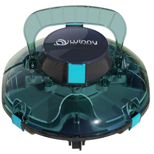 (2026 Upgrade) Cordless Robotic Pool Cleaner Lasts 80 Min Automatic Vacuum for Above-Ground Pools up to 650 Sq.ft Portable Self-Parking Transparent Green