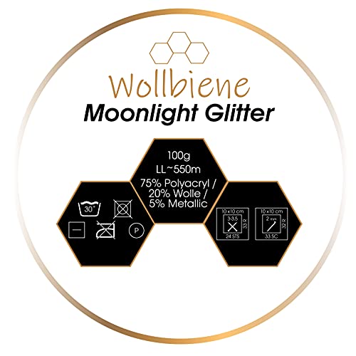 Laine métallisée dégradé pastel Wollbiene Moonlight lot pelotes tricot crochet 500g